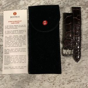 Michele watch leather strap